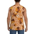 thumbnail image 4 of JUNZAN Hippie Ditsy Floral Men's Sleeveless T Shirts,Sleeveless Muscle Shirts,Sizes S-3XL, 4 of 8