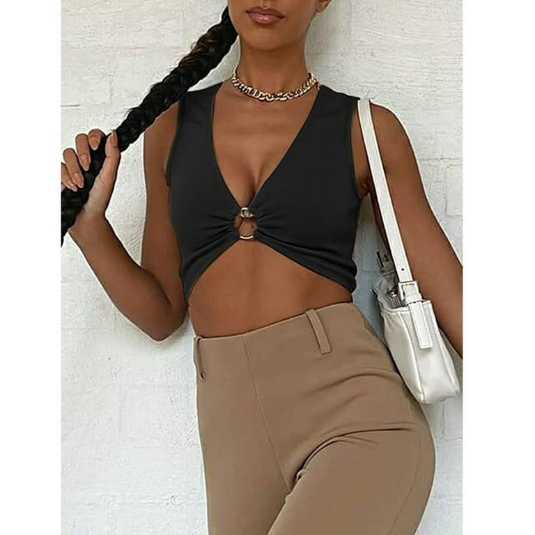 Black Women Oversized Workout Crop Top at Rs 220/piece in Kovilpatti