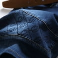 thumbnail image 4 of cllios Mens Denim Shorts Plus Size High-end Ripped Personality Big and Tall Stitching Trend Denim Shorts Jeans, 4 of 8