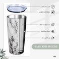 thumbnail image 4 of Marble 20oz Insulated Stainless Steel Tumbler With Lids And Straws Stainless Steel Double Wall Vacuum Insulated Travel Coffee Mug Leak-Proof Lid & Flip Lid For Hot And Cold Drinks, 4 of 7