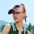 thumbnail image 5 of Rocae Watercolor White Horse for Sport Sun Visor Hats Adjustable Empty Top Baseball Cap Cotton Ball Caps for Women and Men, 5 of 7