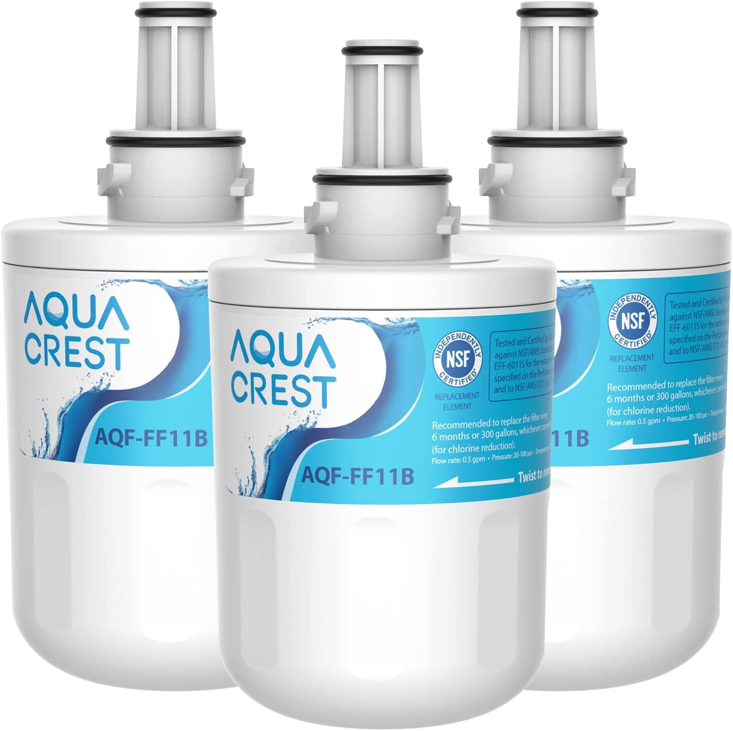 AQUA CREST DA2900003G Refrigerator Water Filter, Replacement for