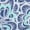 Blue Ornate Scroll, variant on Women's Plus Size Stretch Cotton Boatneck Shift Dress
