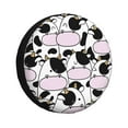 thumbnail image 1 of Fotbe Cute Animal with Cow Funda de Llanta de Repuesto con Estampado, Engrosada, Ajuste Universal para Jeep, Remolque, RV, SUV, Camión-15 inch, 1 of 6