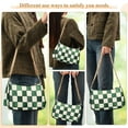 thumbnail image 4 of FORMRS Womens Shoulder Bag with Chain Strap Clutch Purse Cute Tote Handbag, Green and White Plaid Pattern, 4 of 7