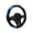 Blue, variant on Steering Wheel Cover Sweat Absorbent Protective Cap Enhanced Grip Comfort Vehicle Interior Accessory