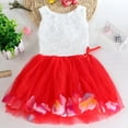 thumbnail image 2 of Splozh Dresses for Baby Girls Princess Dress Toddler Infant Bowknot Tutu Dress Tulle Dresses Baby Girls Flower Gown Outfits,Red,2-3 Years, 2 of 5