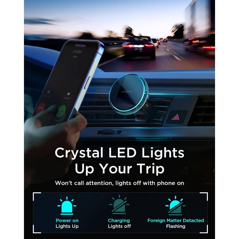 JOYROOM MagSafe Car Mount Wireless Charger, 15W, Magnetic Holder