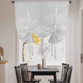 thumbnail image 3 of Grey Dandelion Balloon Curtains for Living Room/French Door, Spring Modern Minimalist Country Flower Tie Up Curtains 63 Inch Length Energy Saving Kitchen Curtains Shades for Windows 42"x63", 3 of 8