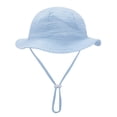 thumbnail image 6 of Inevnen Baby Bucket Hat Sun Protection Infant Wide Brim Fisherman Floppy Hat Floral with Chin Strap, 6 of 9