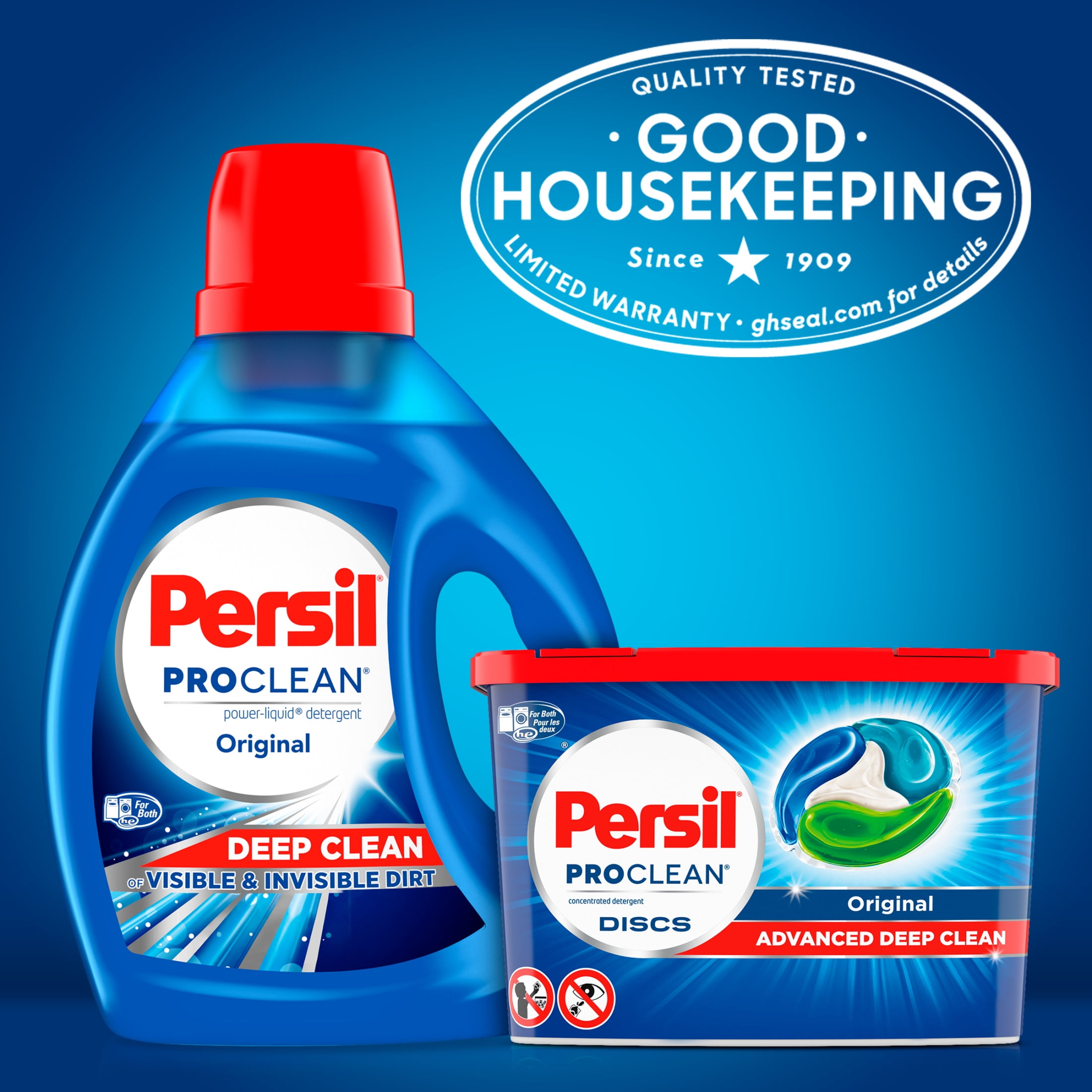 Persil Discs Laundry Detergent Pacs, Original Scent, High Efficiency (HE) Compatible, Laundry Soap, 62 Count