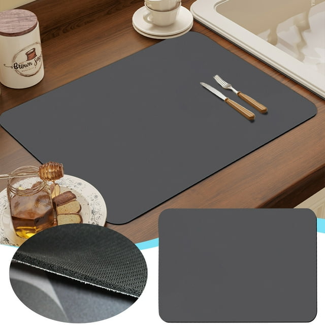 Xihbxyly Tapete de Secado de Diatomita, Súper Absorbente, Multiusos para Cocina y Baño, Fácil de Limpiar, Elegante Diseño Floral, Tamaño Personalizable, Juego de 1 Pieza