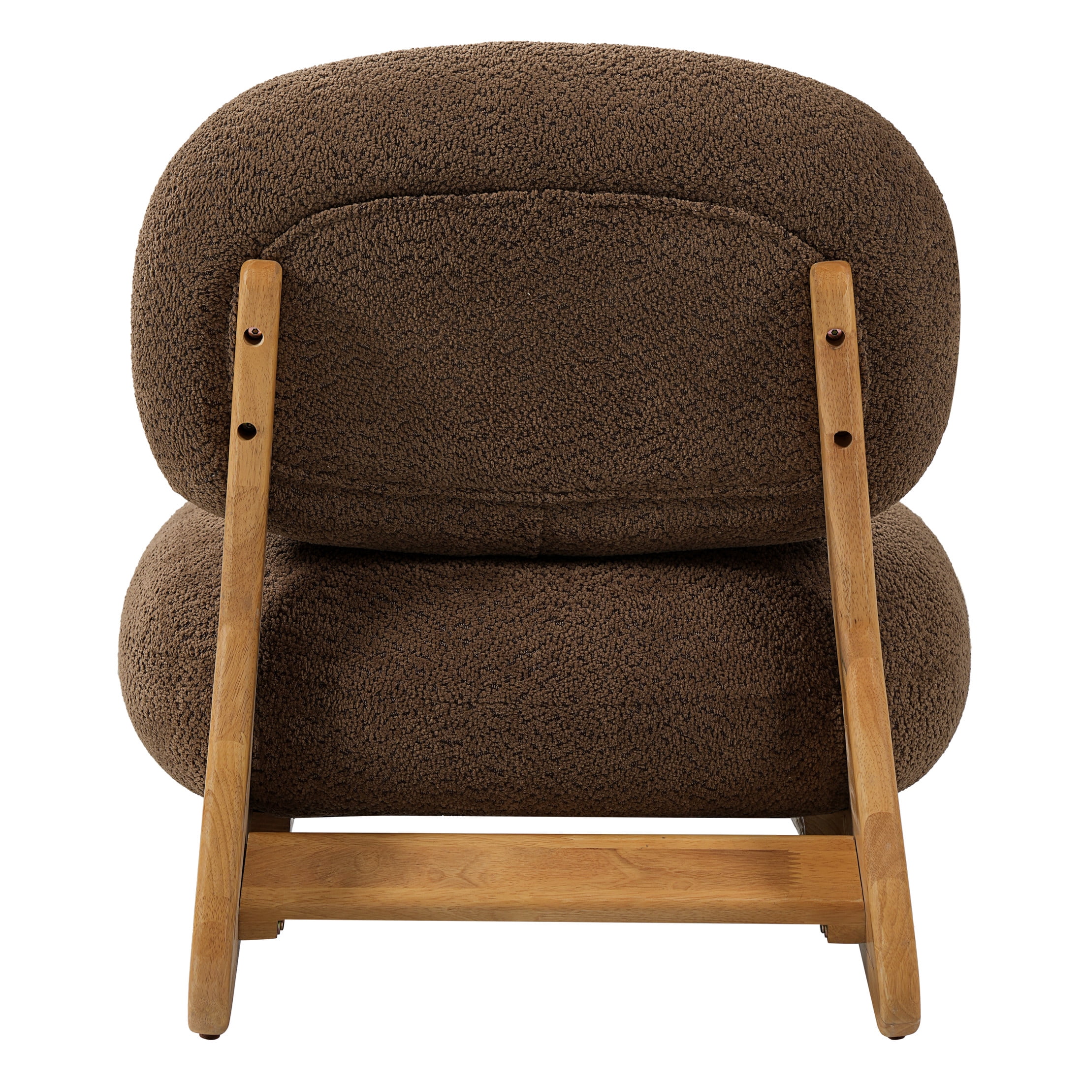 Christopher Knight Home Modern Boucle Upholstered Accent Side Chair with Solid Wood Frame, Brown