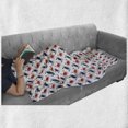 thumbnail image 6 of Crabs Soft Flannel Fleece Throw Blanket, Sea Animals Theme Crabs on the White Background with Vintage Style Pattern Print, Cozy Plush for Indoor and Outdoor Use, 50" x 60", Blue and Red, by Ambesonne, 6 of 6