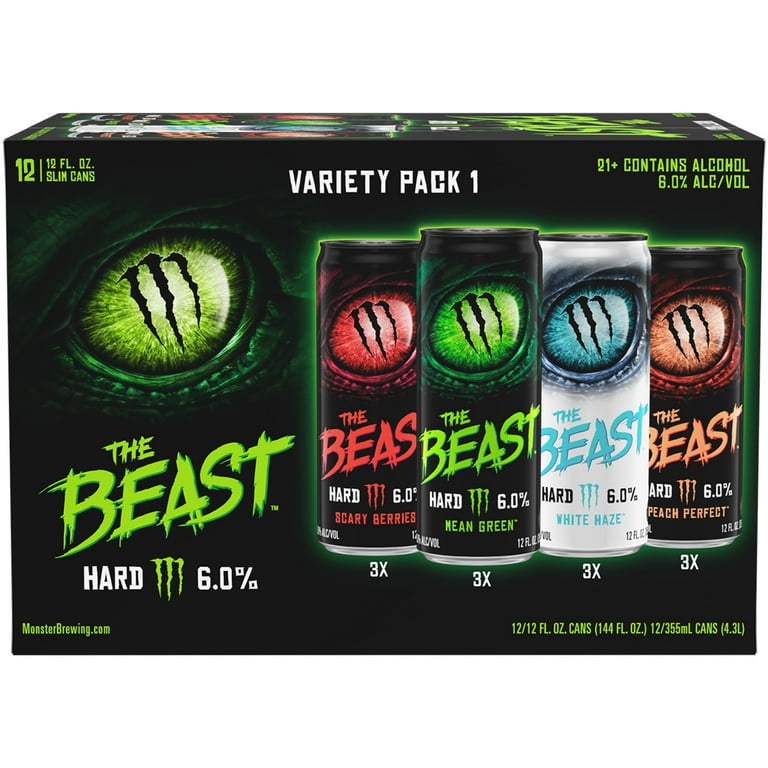 Monster Brewing The Beast Unleashed Variety Pack Flavored Monster Brewing The Beast Unleashed Variety Pack Flavored