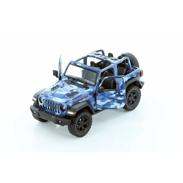 2018 Jeep Wrangler Rubicon, Camo Blue - Kinsmart 5420DAB - 1/34 scale Diecast  Model Toy Car (Brand New but NO BOX) 