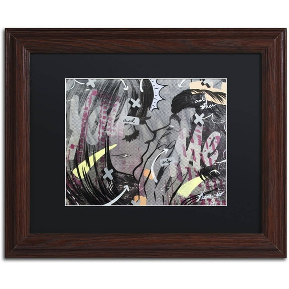 Dan Monteavaro 'And Only' Black Matted Framed Art