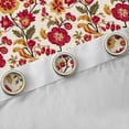 thumbnail image 4 of jejeloiu Red Rustic Flower Black Out Curtains,Countryside Botanical Floral Curtains Pack of 2 (42x63 Each) For Girls Kids, 4 of 6