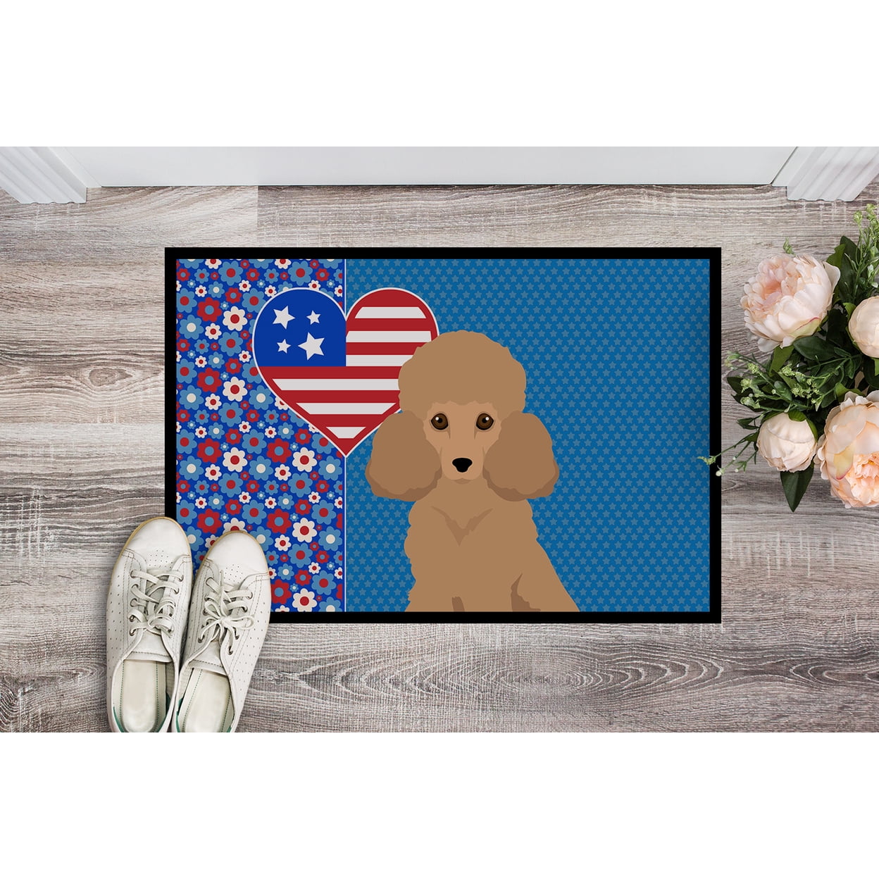Toy Apricot Poodle Indoor or Outdoor Mat 24x36