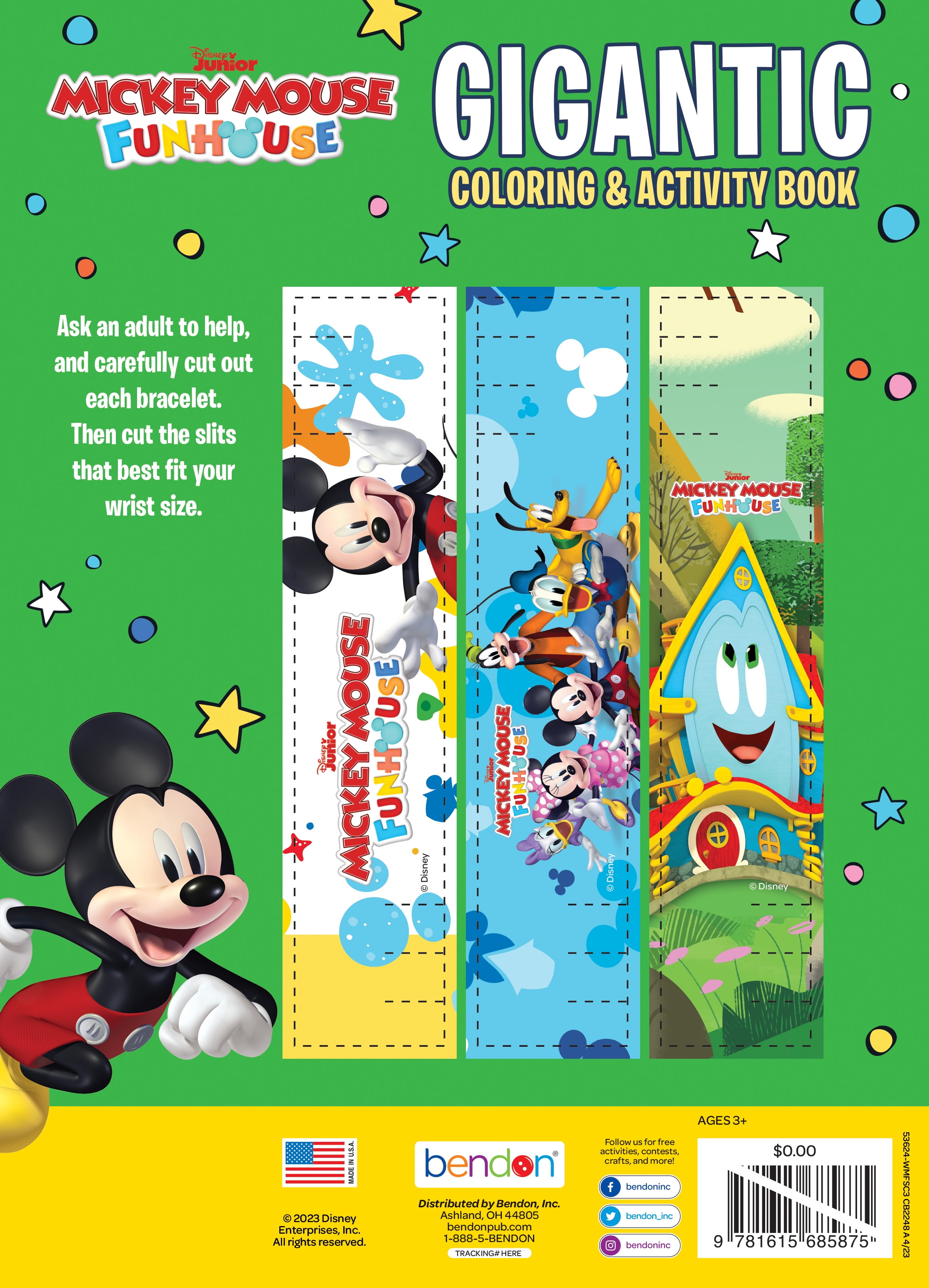 Disney Mickey Mouse Fun House 224 Page Gigantic Coloring Book, Paperback, by Bendon