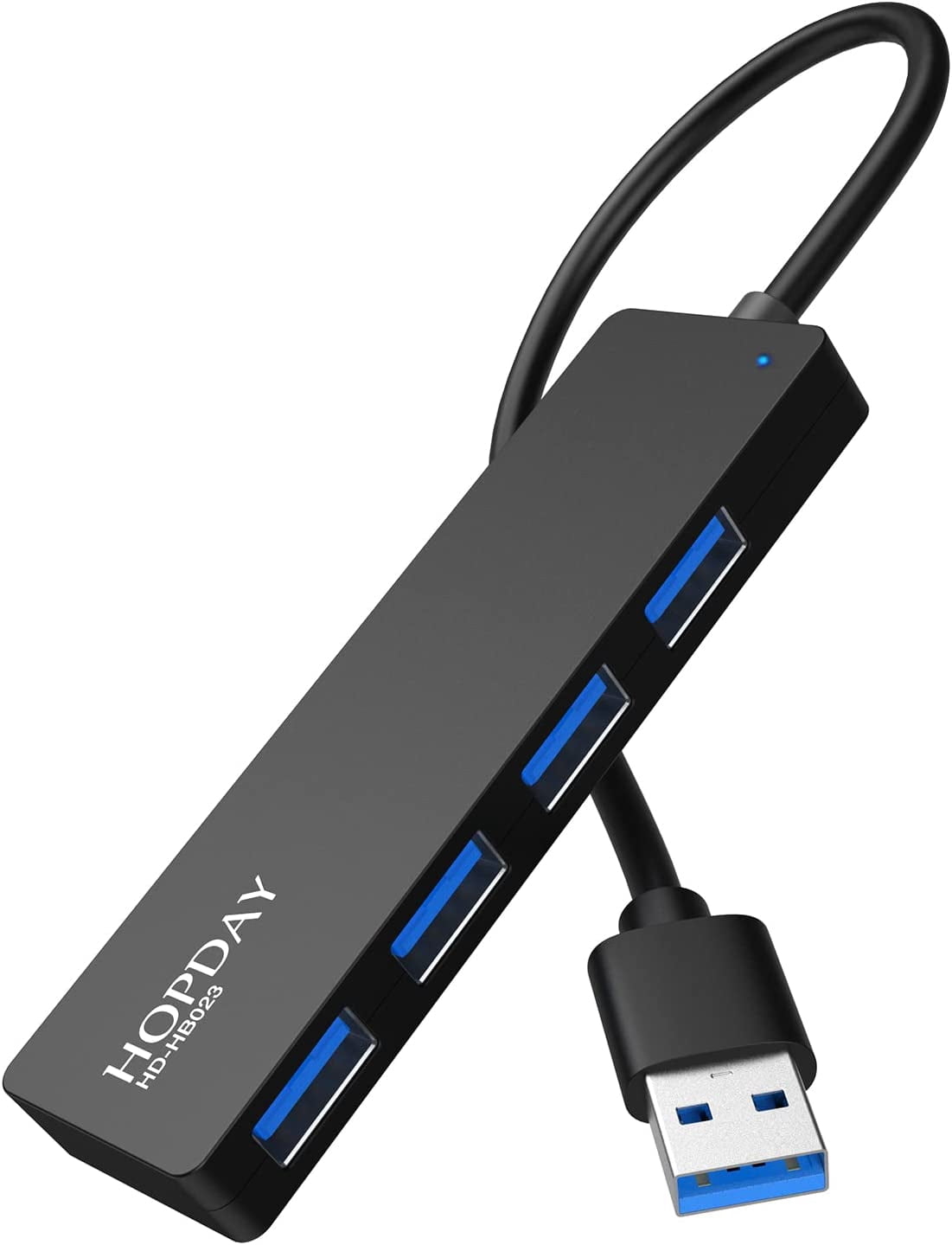 USB Hub, USB Hub 3.0 with 4 Port USB 3.0 Transfer Speed 5 Gbps, Ultra-Slim Data USB Splitter Compatible with Laptop, PC, Mouse, Keyboard, USB, Cable