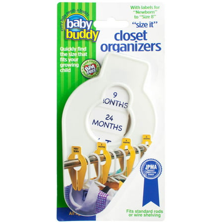 Closet Organizers 5ct Eliminate Morning Stress, Keep Your Growing Child’s Closet Neat & Organized by Arranging Clothes by Size, Great New Baby New Mom Shower Gift, Incl Newborn to Size 8 Labels, (Best Way To Organize Clothes In Small Closet)