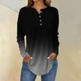 thumbnail image 2 of Womens Henley Tops Long Sleeve, Comdrip Long Sleeve Tops for Women Neck Casual Petite T Shirts Long Sleeve Tunic Tops for Women Black L, 2 of 5