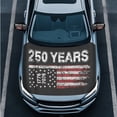 thumbnail image 3 of Yuyamidu 250 Years American Flag Car Hood Cover Wrap 1776-2026 Side Mirror Covers for Cars Sedans 3 Pcs Auto Front Hood Cover Washable Exterior Rear View Accessories, 4th of July, 3 of 7