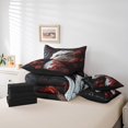 thumbnail image 5 of Dragon Bedding Set With Sheets Queen Red Rose Floral Gothic Bed In A Bag 7 Piece,Western Dragon Comforter Set Women,Fantasy Jungle Animal Bed Set Magical Wildlife Bedding, 5 of 5