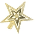 thumbnail image 4 of UPOUART Golden Star Christmas Tree Topper Set, Farmhouse Style Holiday Decor, Craft Detail for Xmas Trees, 4 of 8