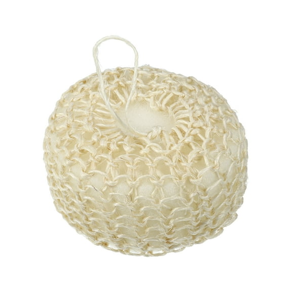 Unique Bargains 1 Pc Jute Bath Brush Body Scrubber for Bathroom 2.05"x3.66" Beige
