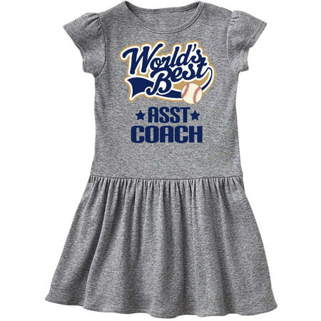 World's Best Asst Baseball Coach Toddler Dress