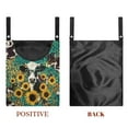 thumbnail image 7 of ZIATUBLE Sunflower Cow Clothespin Holder Bag Leopard Print Clothespin Storage Bag Machine Washable Hanging Pantry Organizer for Storage Bags for Home Outdoor Supply, 7 of 7