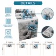 thumbnail image 6 of Blue Grey Spring Floral Cotton Linen Rectangle Table Runners 13"x60", Summer Botanical Flowers Butterfly Coffee Table Runner Dresser Scarves Table Runners for Wedding Party Banquet Dinner Decor, 6 of 8