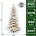 thumbnail image 3 of Fraser Hill Farm 7.5 ft Flocked Pine Valley Christmas Tree with White Incandescent Smart Lights, FFPV075-3SN, 3 of 8