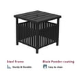 thumbnail image 3 of Gzxs 20" Patio Side Table with Umbrella Hole, Outdoor Weatherproof Square Steel Bistro Table for Poolside, Garden, Deck & Porch, Black, 3 of 7
