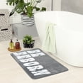thumbnail image 6 of Unique Bargains Cute Letter Pattern Non-Slip Bath Rugs Soft Bath Floor Rug Grey 20" x 32", 6 of 7