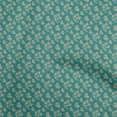 thumbnail image 1 of oneOone Cotton Poplin Twill Teal Green Fabric Floral Quilting Supplies Print Sewing Fabric By The Yard 56 Inch Wide, 1 of 4