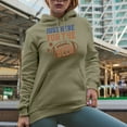 thumbnail image 2 of Just Here for the Beer with Football Ball Art Merch Gift, Sand Hooded Sweatshirt or Hoodie, Large, 2 of 5