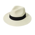 thumbnail image 2 of Rodiuiu Panama Hat Women Men Wide Brim Straw Beach Hat Ribbon Decor Breathable Elastic Fit Summer Sun Hat Vacation Accessory, 2 of 8