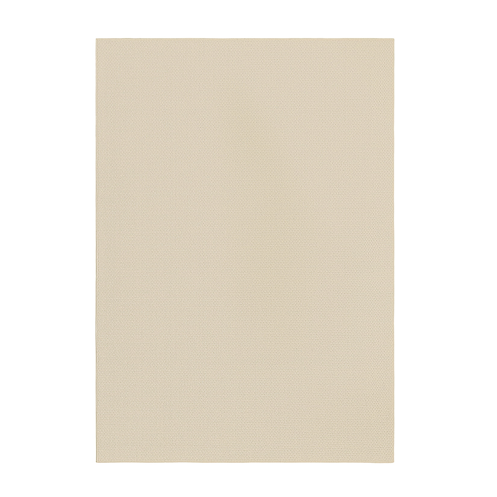 COZONY 8'x10' Washable Area Rug, Modern Textured Low-Pile Polypropylene Carpet, Stain Resistant Non-Slip Solid Accent Rug for Large Living Room, Cream