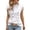White, variant on CHENge Womens T-Shirts Graphic Scoop Neck 1/4 Sleeve Vintage Tunic Tops for Women Summer Solid Color Basic Workout Clothes Spring Summer Outfits 2026