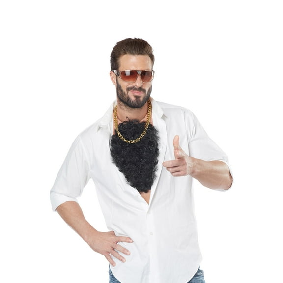 Mens Macho Chest Hair Halloween Costume One Size