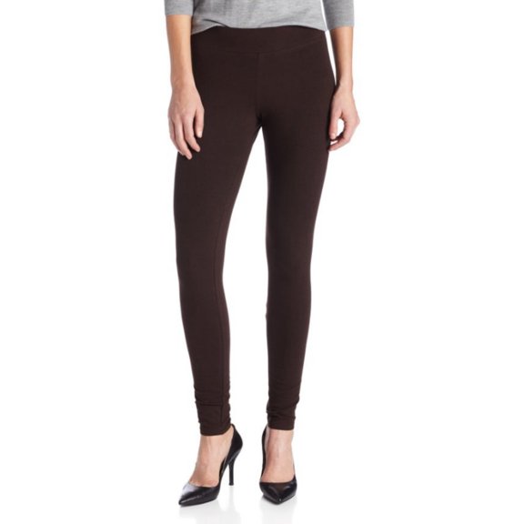 Anna Women's Sexy Seamless Fleece Lined Plus Size Solid Thermal Leggings (1X/2X, Brown)