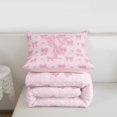 thumbnail image 5 of Manfei Princess Bow Twin Comforter Sets For Kids,Kawaii Loves Print Theme Letter Y Monogrammed Bedding Set For Girls,Pink Reversible,2-Piece, 5 of 7