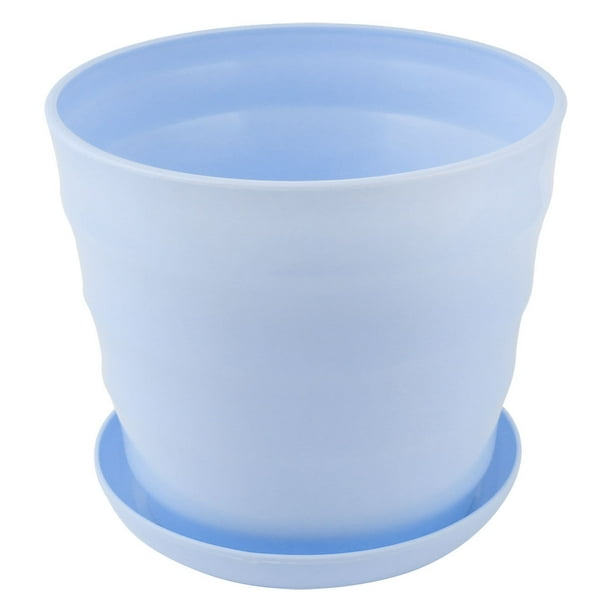 Unique Bargains Home Garden Office Plastic Round Plant Planter Flower