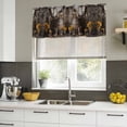 thumbnail image 4 of 2 Pack Valances for Window, Vintage Western Short Curtains for Kitchen Bedroom Living Room, Countryside Sunflowers Wooden Retro Rod Pocket Small Window Treatment Valance Drapes 54 x 18 Inch, 4 of 8