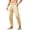Khaki, variant on Men's Cotton Linen Pants Elastic Waist Lightweight Casual Pants Relaxed Fit Yoga Beach Pants with Pockets