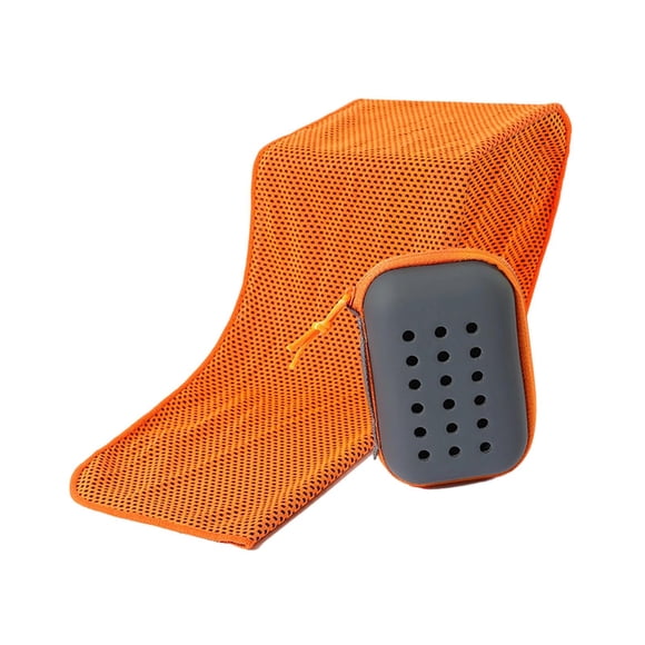 Toalla refrescante deportiva de secado rápido para yoga, mochilero, envoltura refrescante portátil para el cuello Naranja