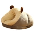 thumbnail image 3 of Cama para gatos, perrera para perros, cama nido para dormir, cueva cálida y bonita, cueva excavadora de felpa para gatos gris, 3 of 8
